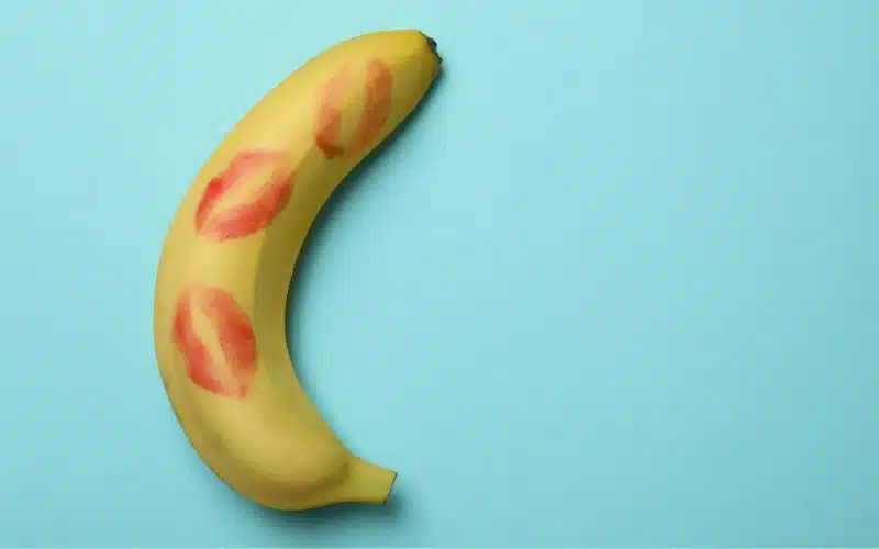 Banana showing man's erection