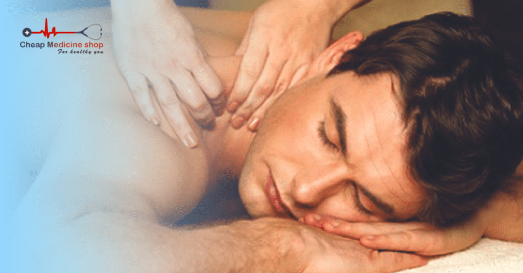 Man staying calm during massage
