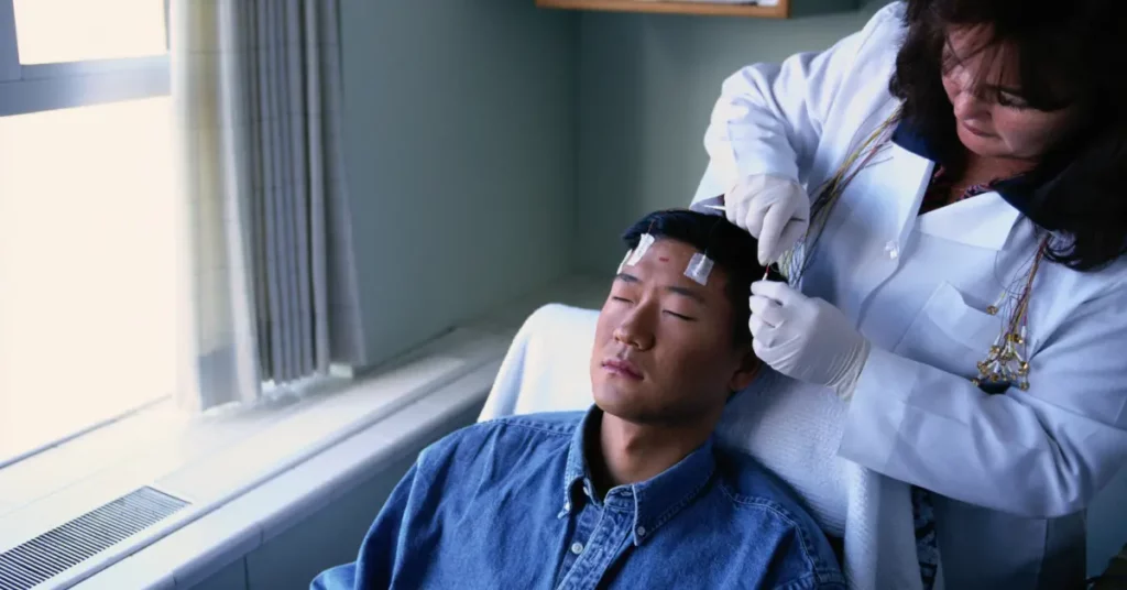 Doctor is performing Epilepsy Monitoring