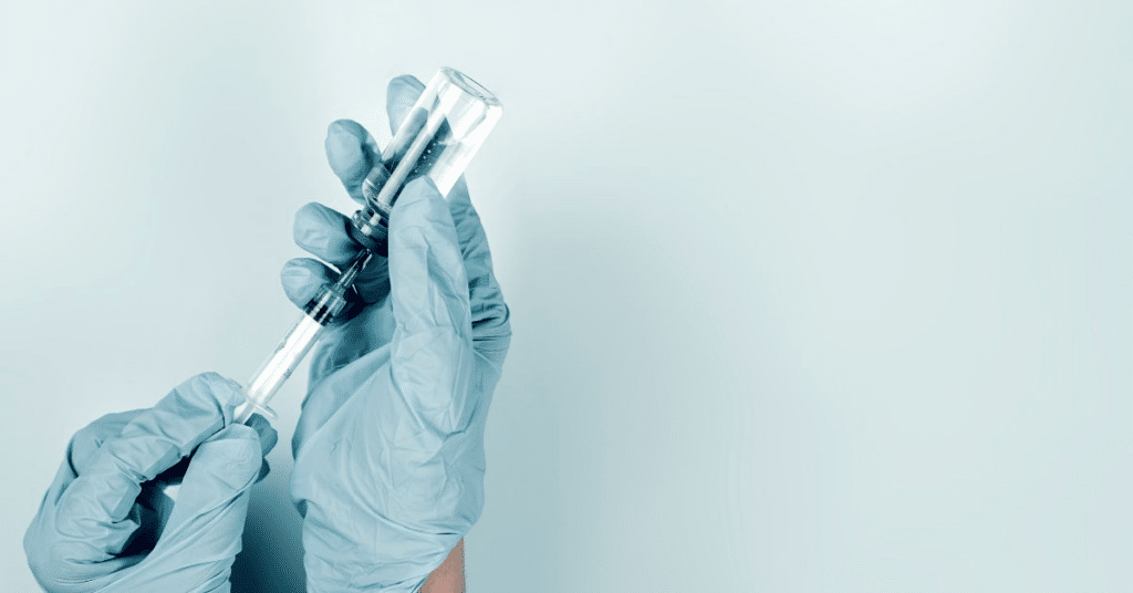 Injection being prepared