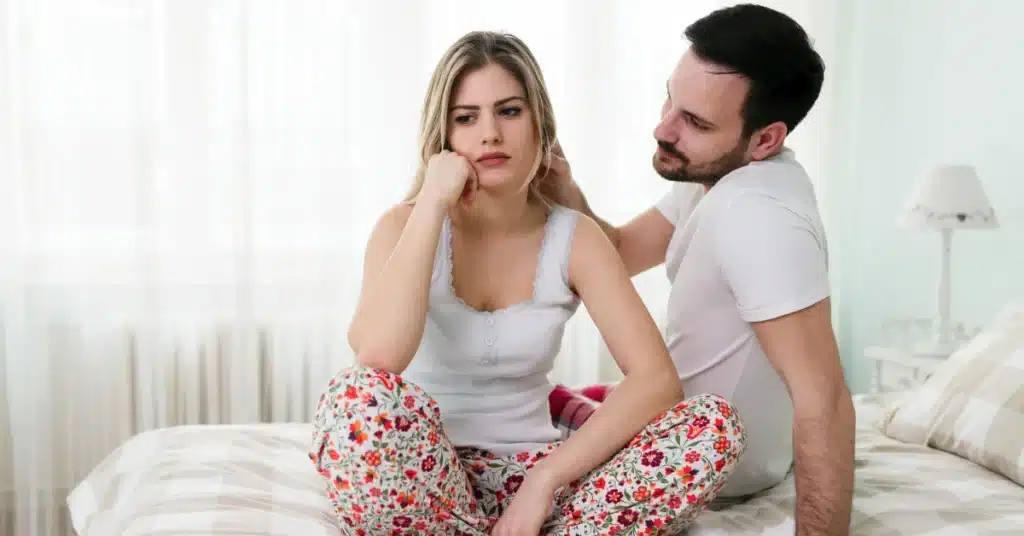 Woman having Sexual Aversion Disorder