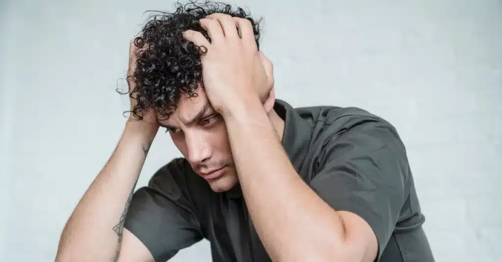 Stressed man