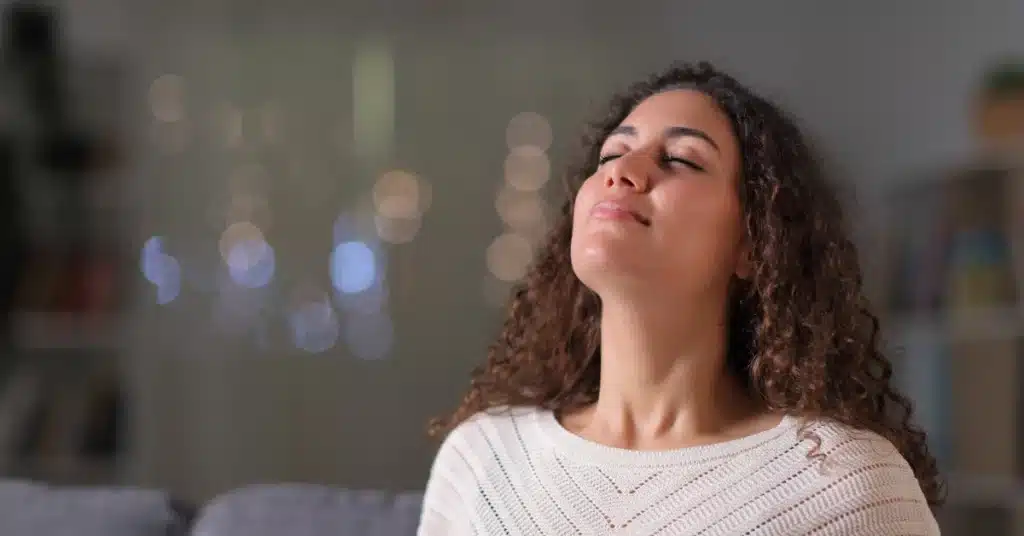 Relaxed woman