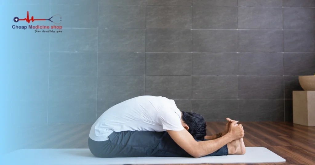 Paschimottanasana (seated forward bend)