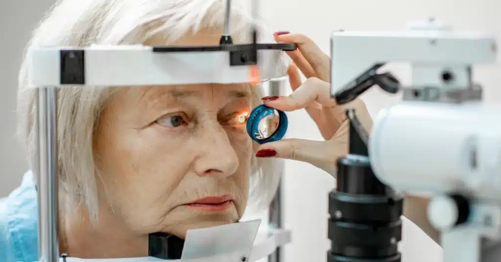 Women suffering from Narrow-angle Glaucoma