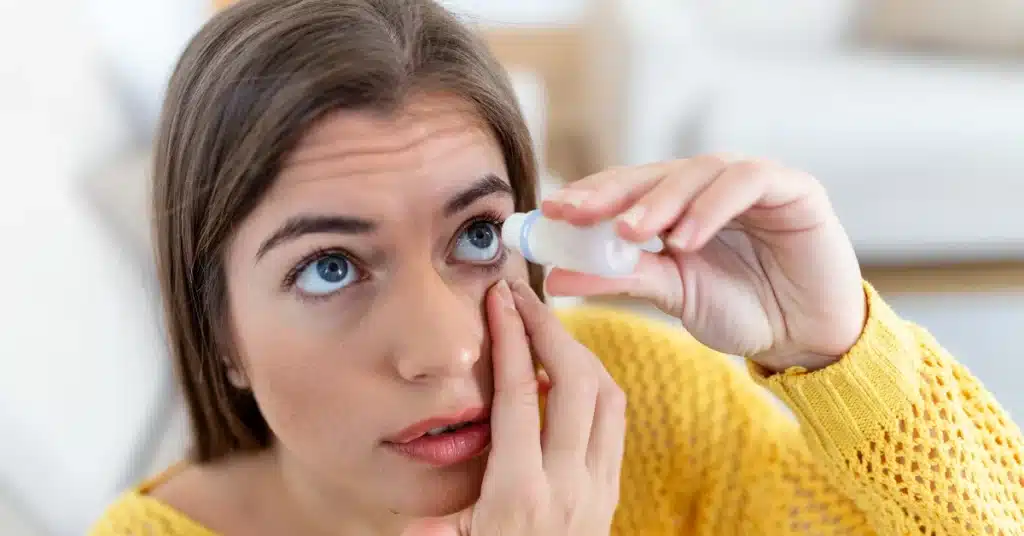 Using artificial eyedrop