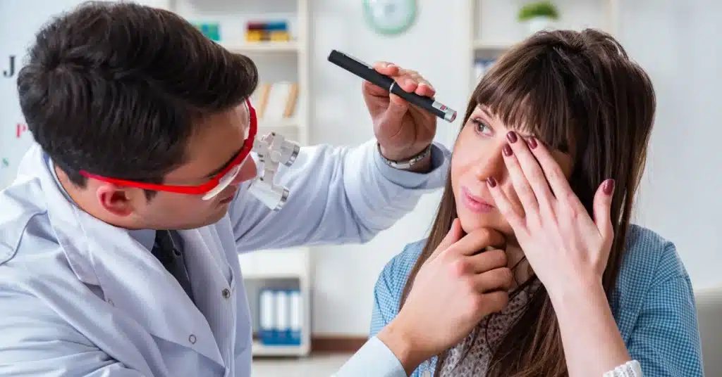 Consult eye doctor to seek proper treatment