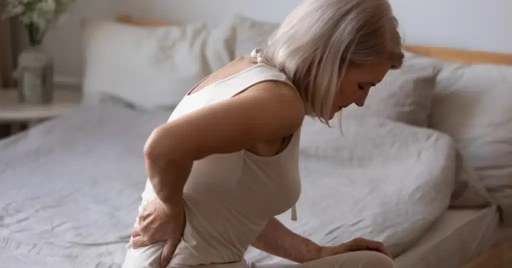 woman suffering osteoporosis