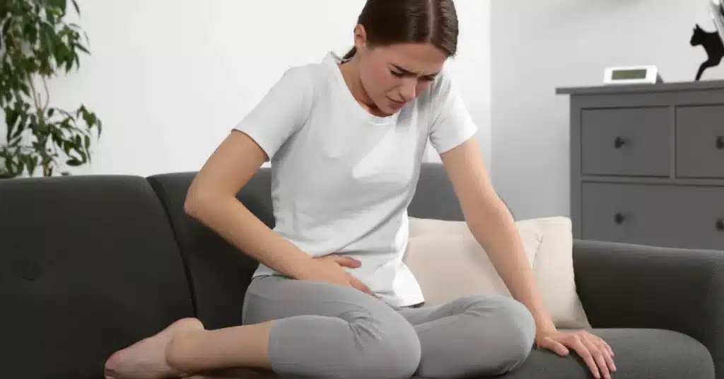 Woman suffering from pain