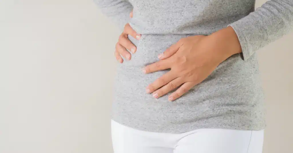 woman suffering from bloating