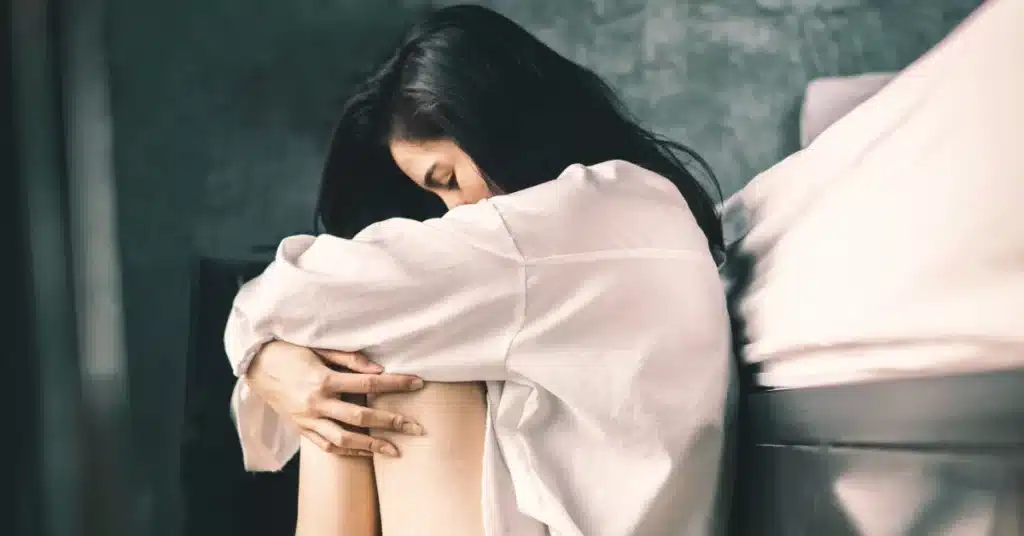 Woman having emotional stress