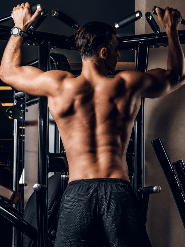 Man doing exercise in gym