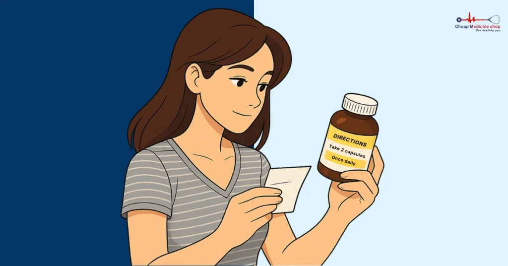 Person reading Ashwagandha and Shilajit dosage label