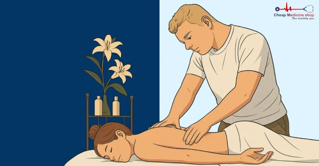 back massage to stimulate sensitive areas
