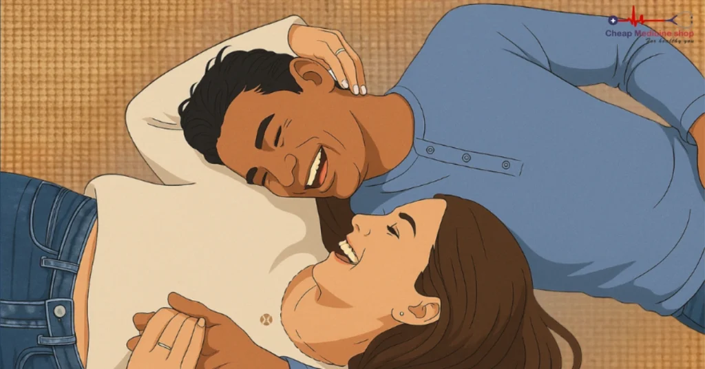 Couple bonding emotionally and physically through touch