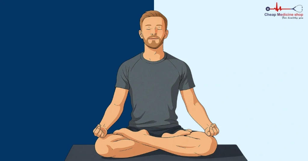 Person meditating peacefully to build lasting confidence and reduce anxiety