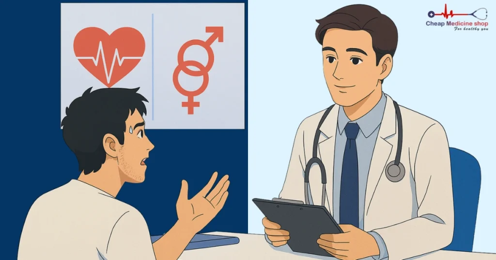 Man consulting doctor about diet and sexual stamina