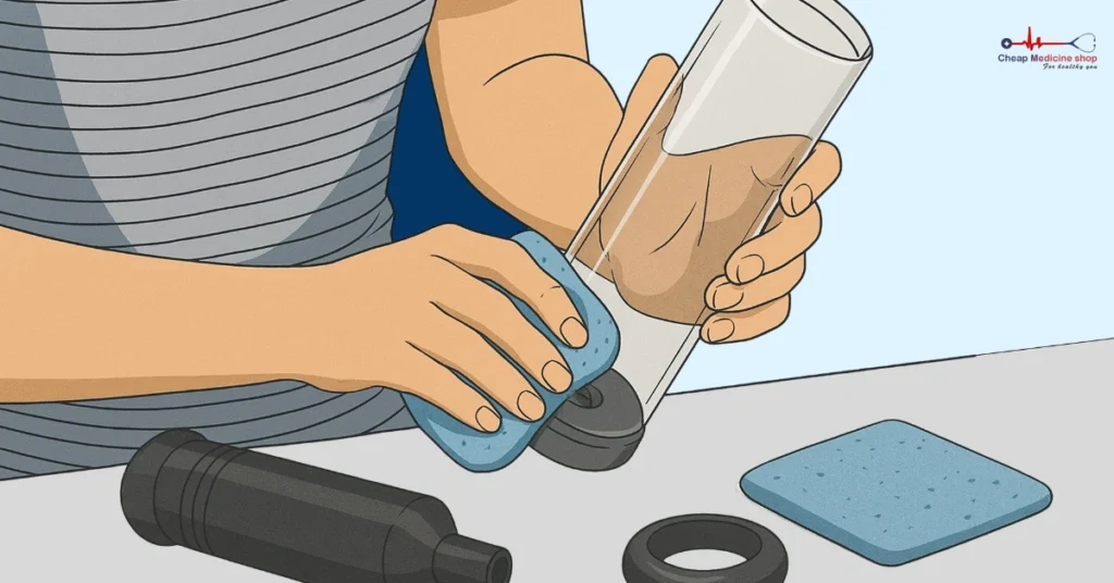 Cleaning ED device components for long-term use