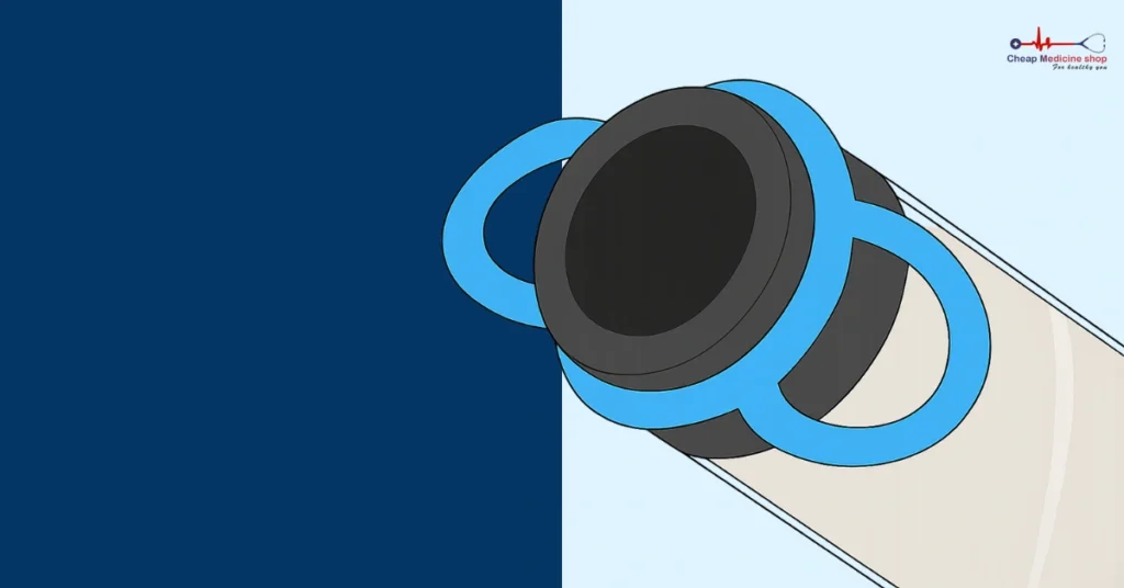 Correct placement of penis ring for vacuum pump use