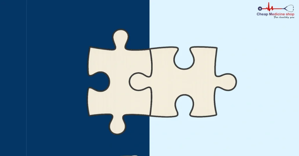 Two differently shaped puzzle pieces fitting together, symbolizing unique needs in a relationship