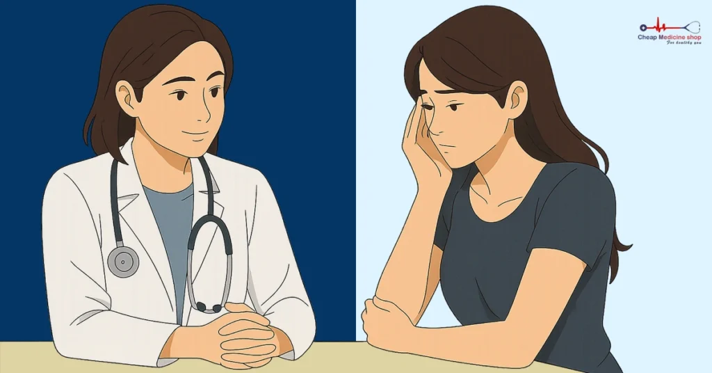 Woman consulting doctor for low libido treatment