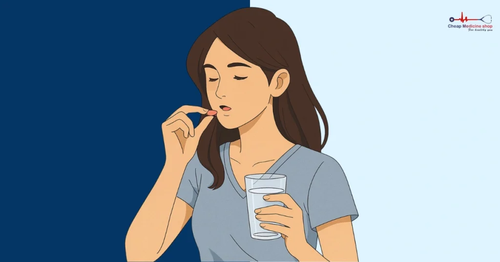Woman taking doctor-prescribed libido medication