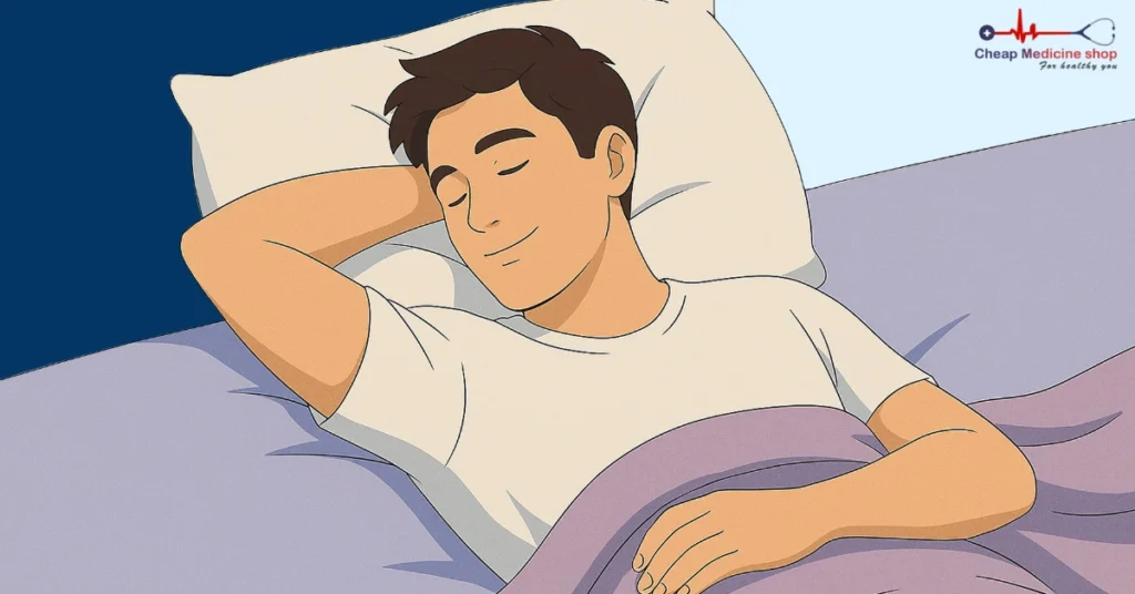 Man practicing good sleep hygiene