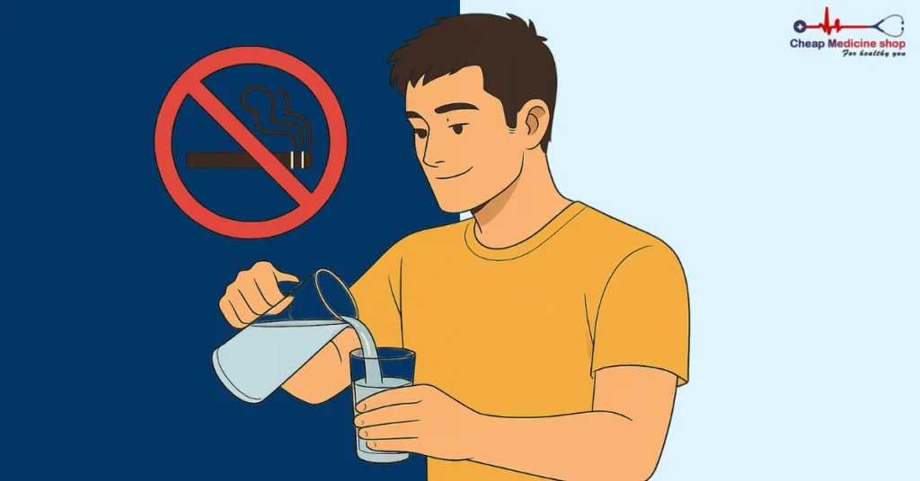 Healthy habits to improve erections: no smoking and staying hydrated