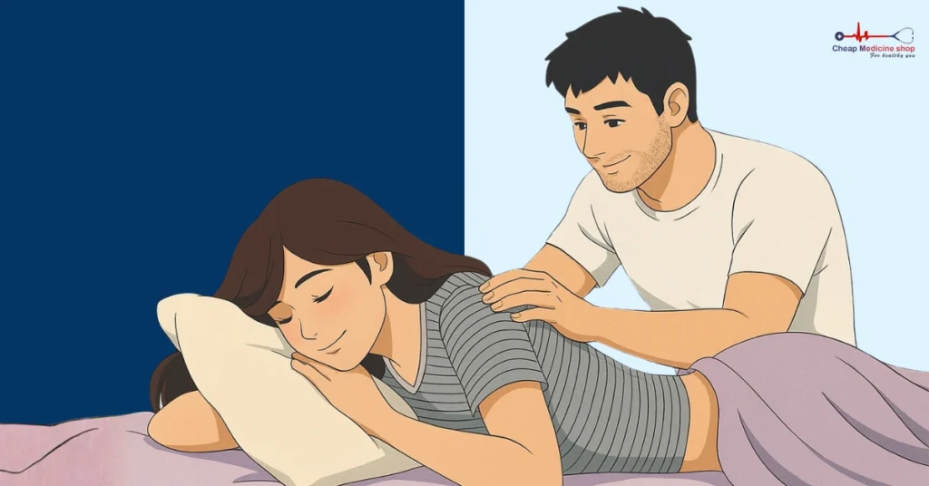 Man massaging partner to build intimacy