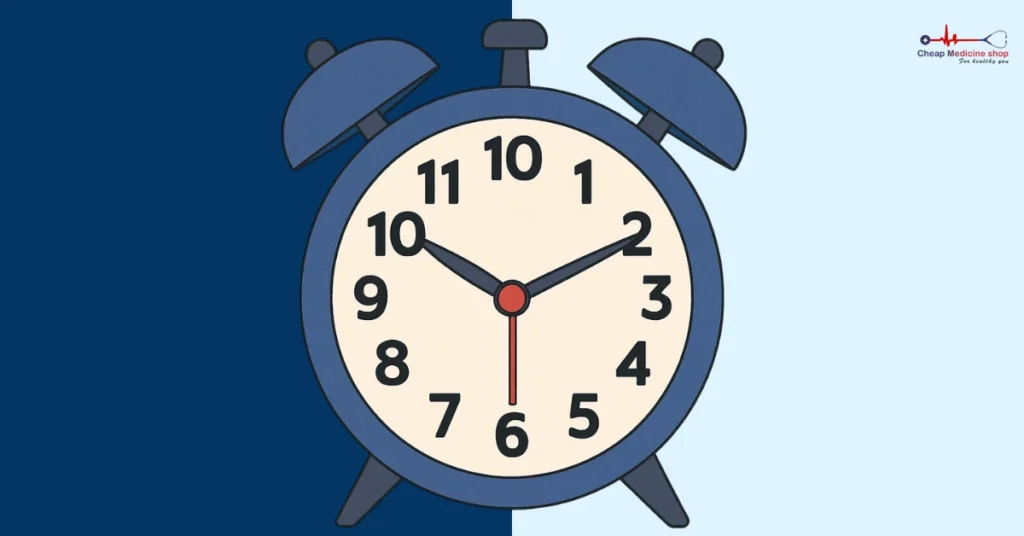 Alarm clock showing set sleep time