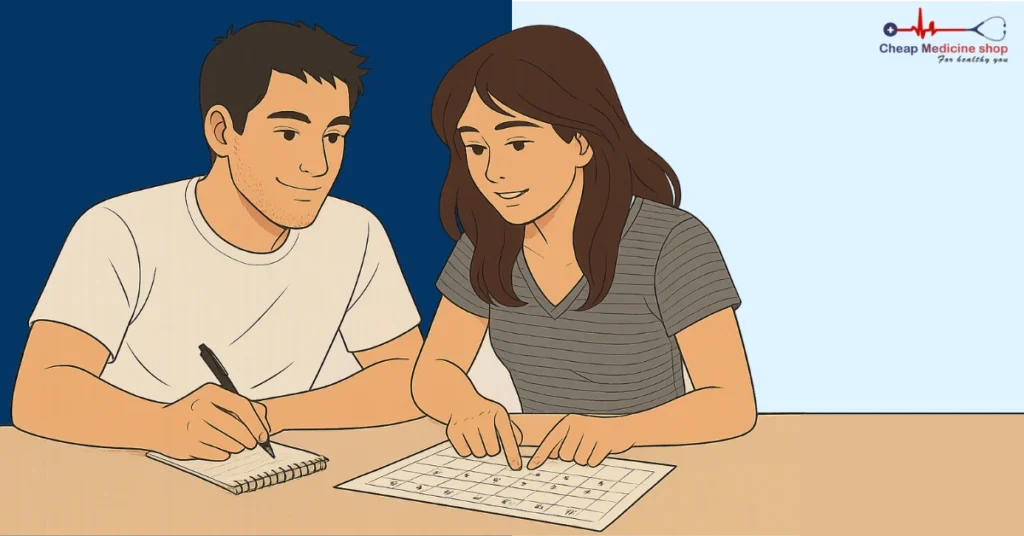 Partners building trust while planning together at a table