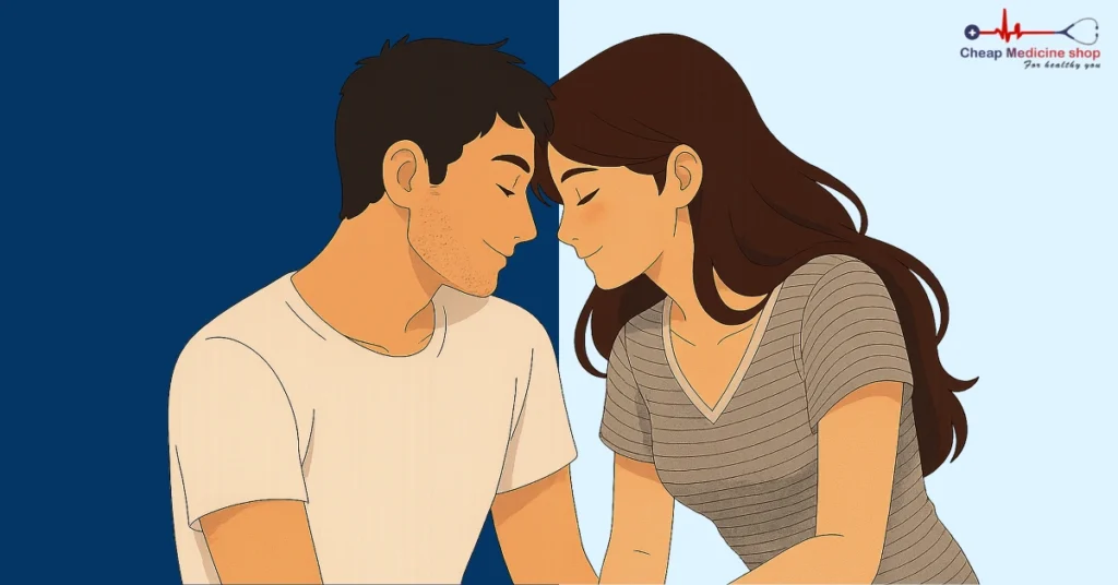 Couple sitting closely to foster intimacy and better pacing