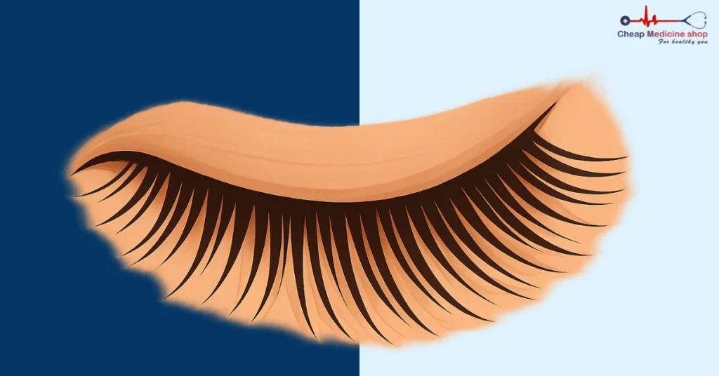 Natural lashes showing strength and fullness