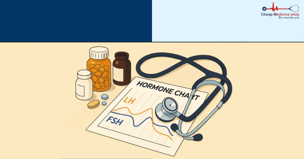 Medical items arranged to symbolize professional help