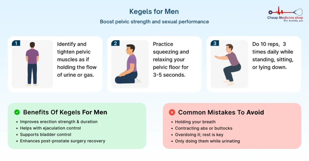 Kegel exercise guide for improving semen volume