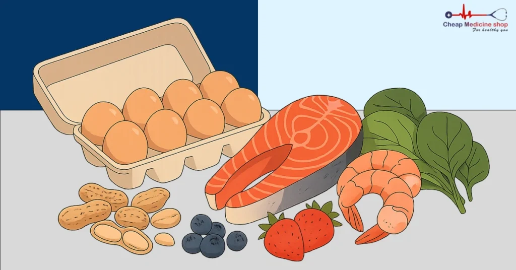 Eggs, nuts, seafood, berries, and spinach for sperm wellness