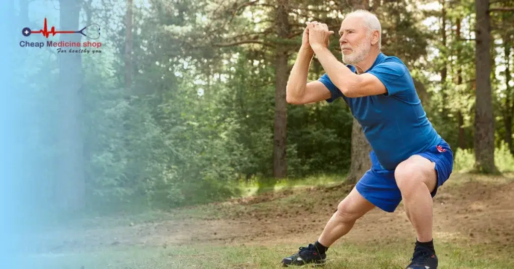 Older Men doing Exercise