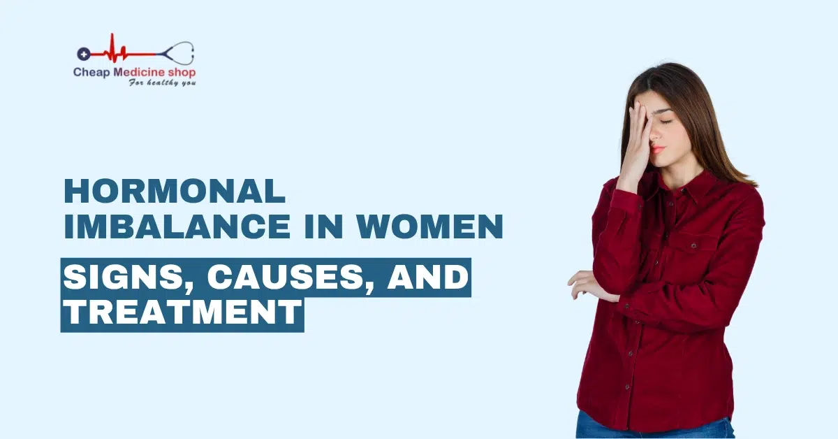 Woman with hormonal imbalance symptoms