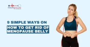Woman pinching belly fat