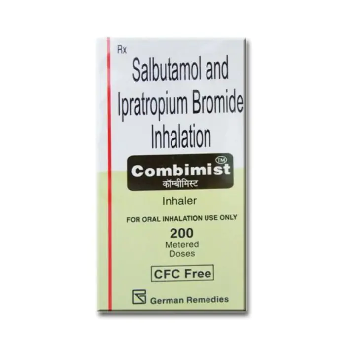 Combimist 100 Mcg + 20 Mcg Inhaler with Salbutamol + Ipratropium