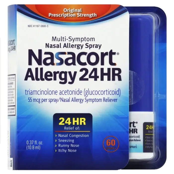 Nasacort Aqua Nasal Spray with Triamcinolone Acetonide                 