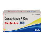 Cephadex 500 Mg, Cephalexin, Keflex Front View