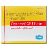 Buy Glycomet-GP 2 Forte Tablet (Glucophage)