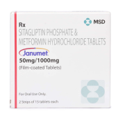Janumet 50 + 1000 Mg with Sitagliptin and Metformin                   