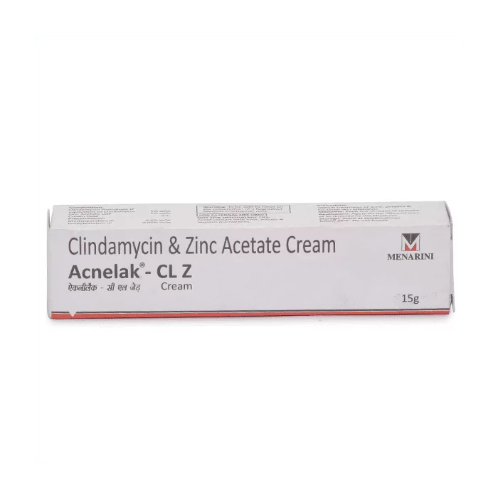 Acnelak CL Z Cream 15 gm Gel with Clindamycin & Zinc Acetate