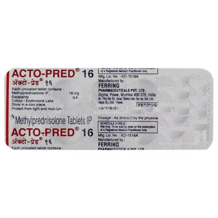 Buy Acto Pred Tablets 16 Mg

