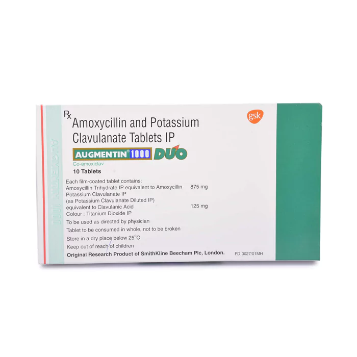 Augmentin 1000 Mg, Augmentin, Amoxicillin Clavulanic Acid
