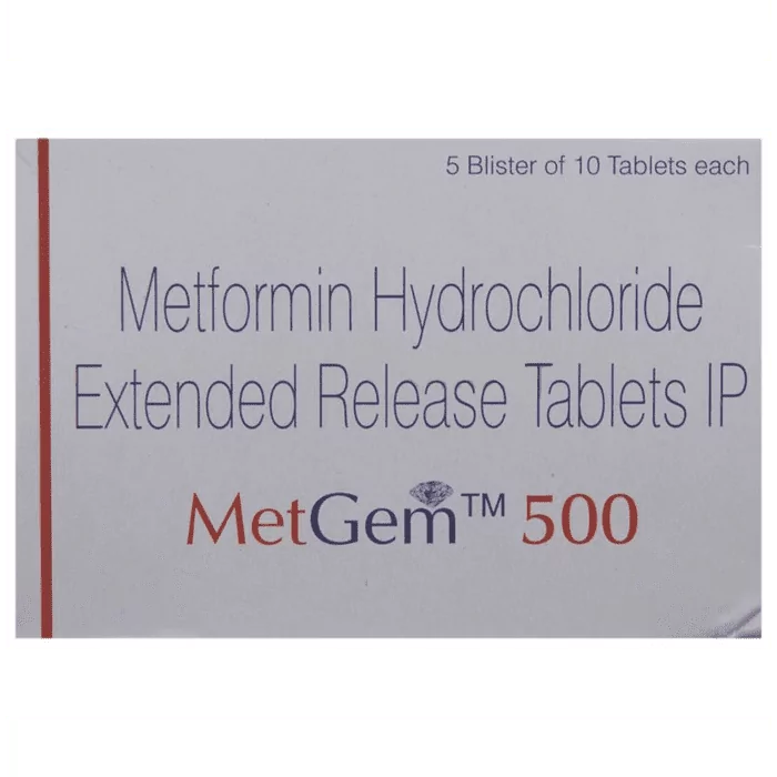 Metgem 500 Tablet ER with Metformin