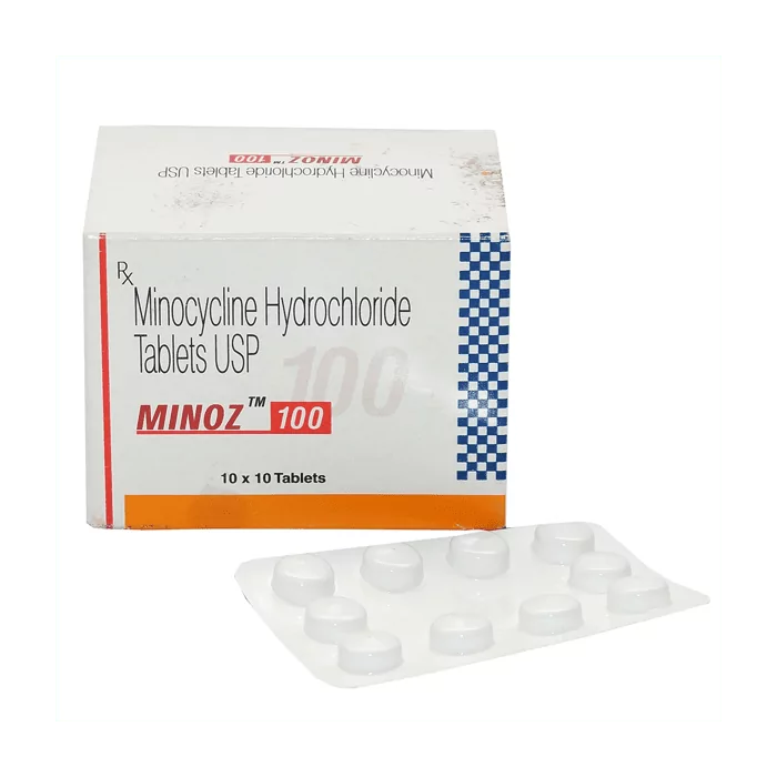 Minoz 100Mg with Minocycline Hydrochloride Front View
