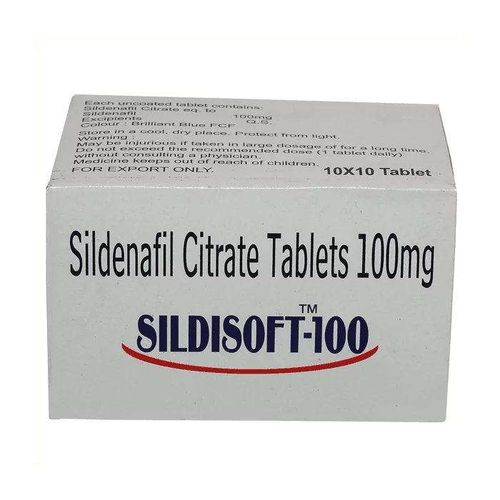 Sildisoft 100Mg, Sildenafil Citrate Front View